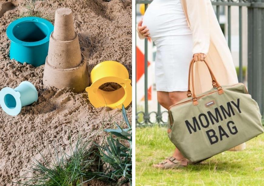 mommy bag, jeux de plage, sable